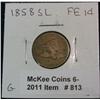 Image 1 : 813. 1858 SL Flying Eagle Cent. G. Small Dings,