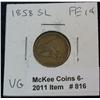 Image 1 : 816. 1858 SL Flying Eagle Cent. VG-Obv & AG-Rev.