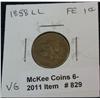 Image 1 : 829. 1858 LL Flying Eagle Cent. VG.