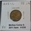 Image 1 : 830. 1858 LL Flying Eagle Cent. VG.