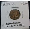 Image 1 : 832. 1858 LL Flying Eagle Cent. F.  Corrosion.