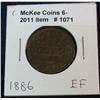 1071. 1886 EF Canada Large Cent.