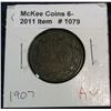 1079. 1907 AU Canada Large Cent.