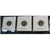 Image 1 : 1105. Lot of Three dateless Three Cent Silvers.