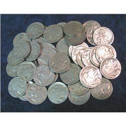 1107. (42) Old Buffalo Nickels with readable dates.