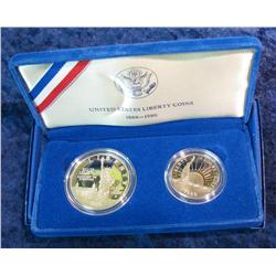 1136. 1986 S Two-Piece Statue of Liberty Proof Set.