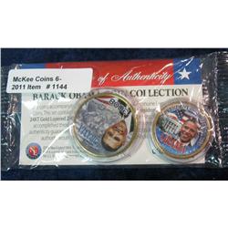 1144. 2008 Presidential Dollar & Kennedy Half Obama