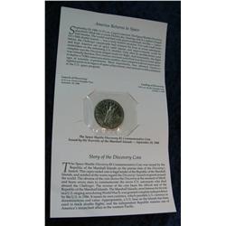 1145. 1988 Space Shuttle Discovery $5 Commemorative Coin