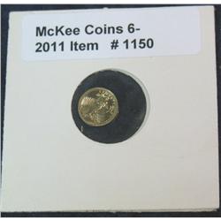 1150. 1926 P Miniature $20 St. Gaudens struck in 14K Gold.