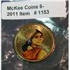 Image 1 : 1153. 2000 P Sacagawea Colorized Dollar. BU.