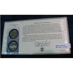 1185. 1999 P & D New Jersey Quarter Set in original U.S. Mint holder.
