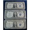 Image 1 : 1201. Series 1935 D, E, & F $1 Silver Certificates. VG-VF.