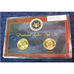 1221. James Monroe Dollar Set. In Fancy Holder.