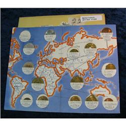 1230. Wheaties Mystery Coin Collection with 13-Better Foreign.