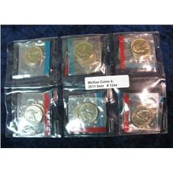 1244. (12) 1972-1980 Jefferson Nickels In Cellophane