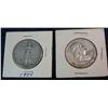 1294. 1934 P & 59 D Silver U.S. Half Dollars. VG-F.