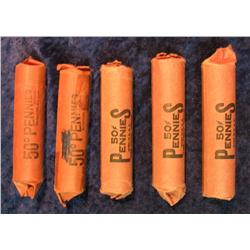 1295. (250) Old U.S. Wheat Cents in wrappers.