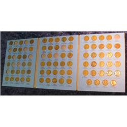 1301. 1909-40 Partial Set of Lincoln Cents with some keys.