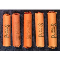 1317. (250) Old U.S. Wheat Cents in wrappers.