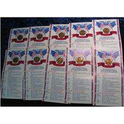 1320. (10) 1776-1976 U.S. Bicentennial  Lincoln Cent Counterstamped