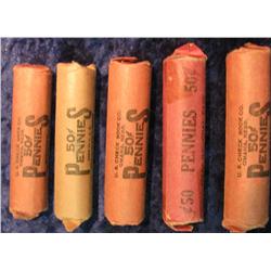 . (250) Old U.S. Wheat Cents in wrappers.