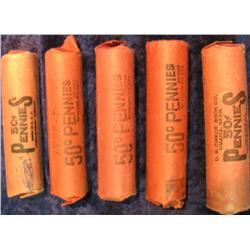 1323. (250) Old U.S. Wheat Cents in wrappers.