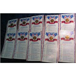 1326. (10) 1776-1976 U.S. Bicentennial  Lincoln Cent Counterstamped