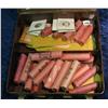 1331. Metal Lock Box with (25) Rolls of Old Wheat Cents