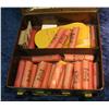 Image 2 : 1331. Metal Lock Box with (25) Rolls of Old Wheat Cents