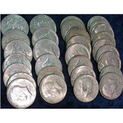 1343. (30) U.S. 40% Silver Kennedy Half Dollars.