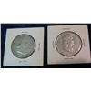 1347. 1951 P & 52 D Franklin Half Dollars. VF.