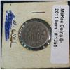 1351. 1867 U.S. Shield Nickel. G-4.