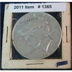 1365. 1926 D Peace Silver Dollar. F-12.
