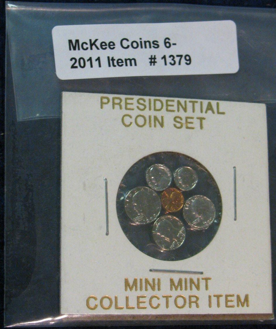 Mini Coin Set 1379. Six-Piece Presidential Coin Set Mini Mint Collector
