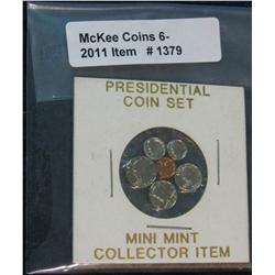 1379. Six-Piece Presidential Coin Set Mini Mint Collector