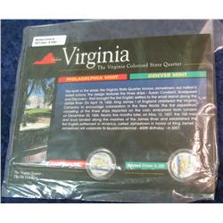 1381. Virginia Colorized State Quarter Set.
