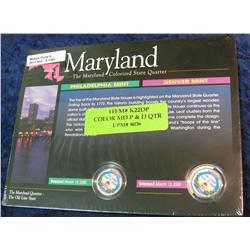 1383. Maryland Colorized State Quarter Set.