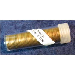 1393. 1979 Denver Mint Roll Brilliant Unc Lincoln Cents