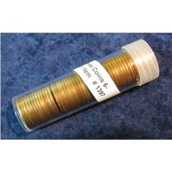 1397. 1979 Denver Mint Roll Brilliant Unc Lincoln Cents