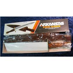 1457. Arkansas Pick Knife with Leather Sheath.