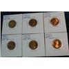 1476. 1942D, 54D, 54S, 56P, 57D BU & 75S Proof Cents