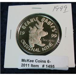 1495. 1999 Beanie Babies Medal. Looks Silver.