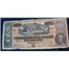 Image 1 : 1503. Facsimile 1864 Confederate $10.00 Note.