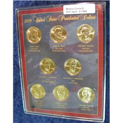 1556. 2009P & D Presidential Dollar Set. In Display Case.