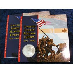 1564. 2005P United Stated Marine Corps Silver Dollar.