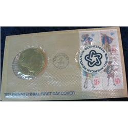 1571. 1975 Bicentennial First Day Cover & Medal.