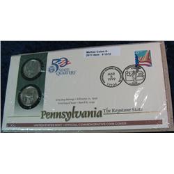 1572. 1999 Pennsylvania Quarters First Day Cover.