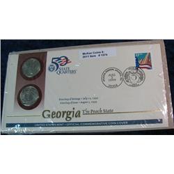 1574. 1999 Georgia Quarters First Day Cover.