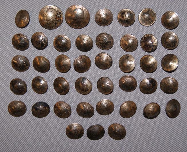 40 SILVER COIN BUTTONS