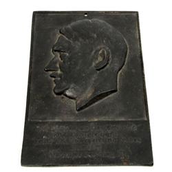 WWII GERMAN IRON HITLER PLAQUE